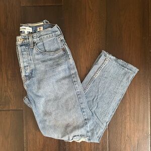 Re/Done High Rise Stove Pipe Denim Jeans